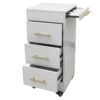 Esthetician Trolley Cart - Barbershop White 3 Tier Beauty Salon Hai by Nova