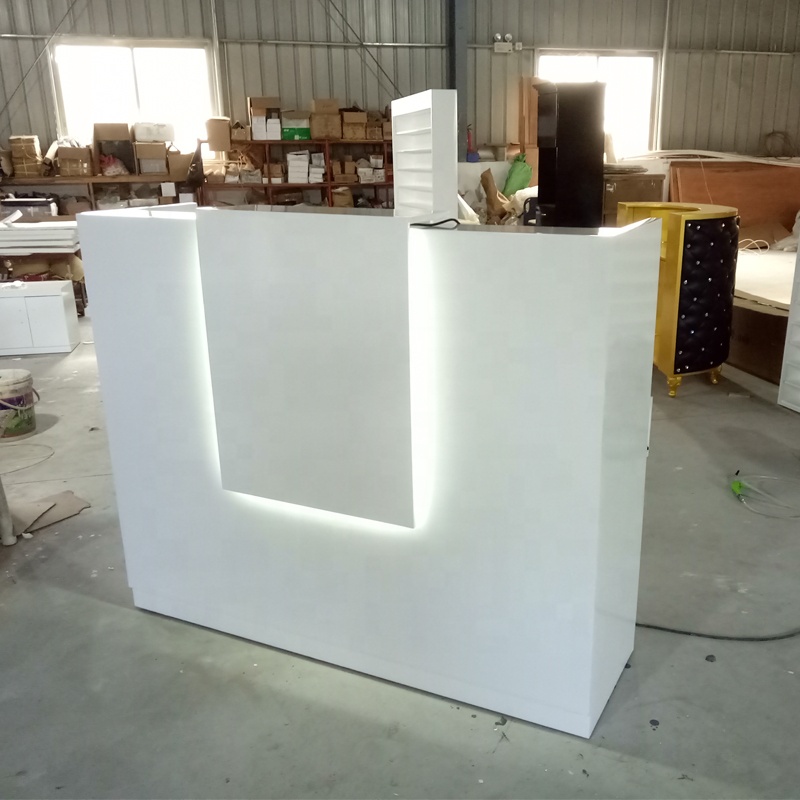 Wooden office reception counter for salon