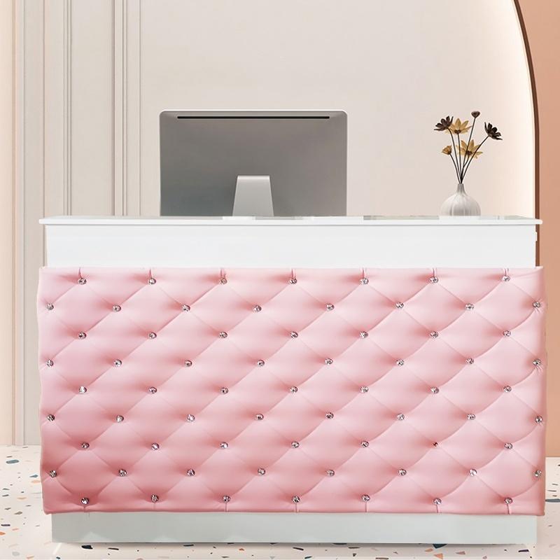 Pink beauty salon reception counter desk