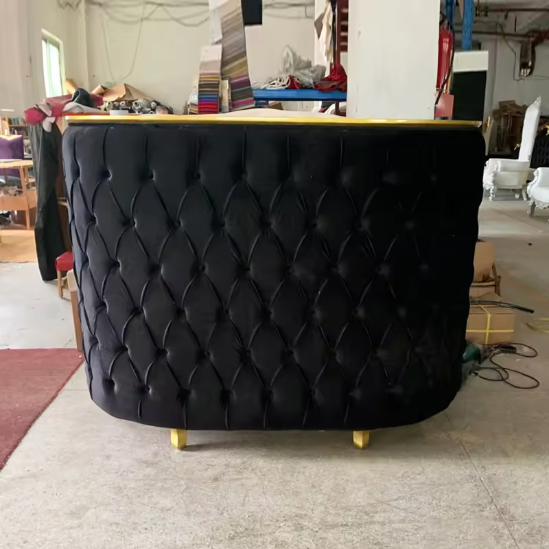 Modern L-shape reception desk for beauty salon