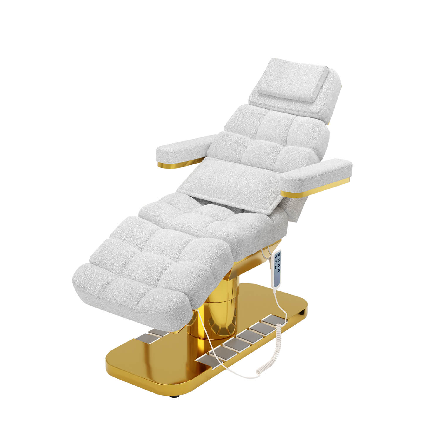 Gold Base Beauty Salon Electric Adjustable Massage Bed 3 Motor - Massage Bed | Nova Spa Equipment