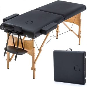 Foldable Portable Salon Beauty Massage Bed Modern Style Adjustable Woo... - Massage Bed | Nova Spa Equipment