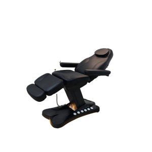 Economic All Black 3/4 Motors Cosmetic Chair PVC Leather Electric Faci... - Cosmetic Surgery Bed | Nova Spa Equipment