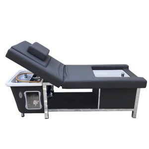 Multifunctional Electric Adjustable Back Head Hair Spa Bed Electric Reclining Salon Shampoo Bed