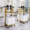 Gold Salon Trolley - Stylish Gold SPA Salon Furniture Trolley by Nova