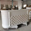 White salon reception table shop furniture
