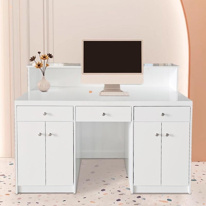 Small salon reception desk with cash register