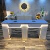 White marble manicure table with modern design - Nova
