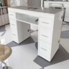 Custom marble top nail table with integrated cleaner system - Nova