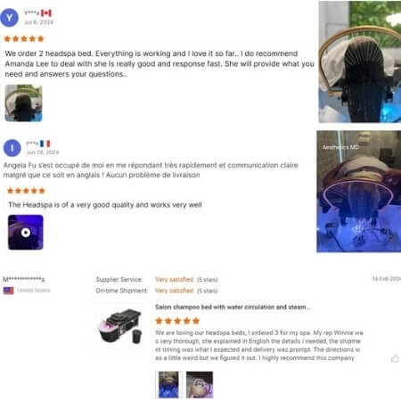 Customers feedbacks about our spa bed2
