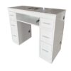 Custom-size nail table with marble desktop and dust cleaner - Nova
