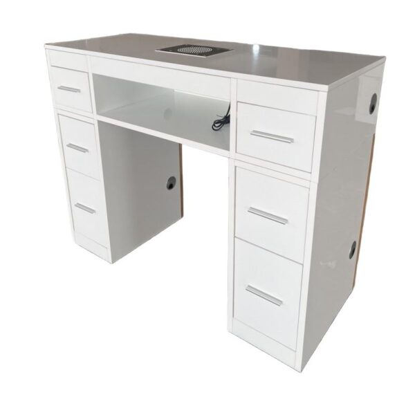 Custom-size nail table with marble desktop and dust cleaner - Nova