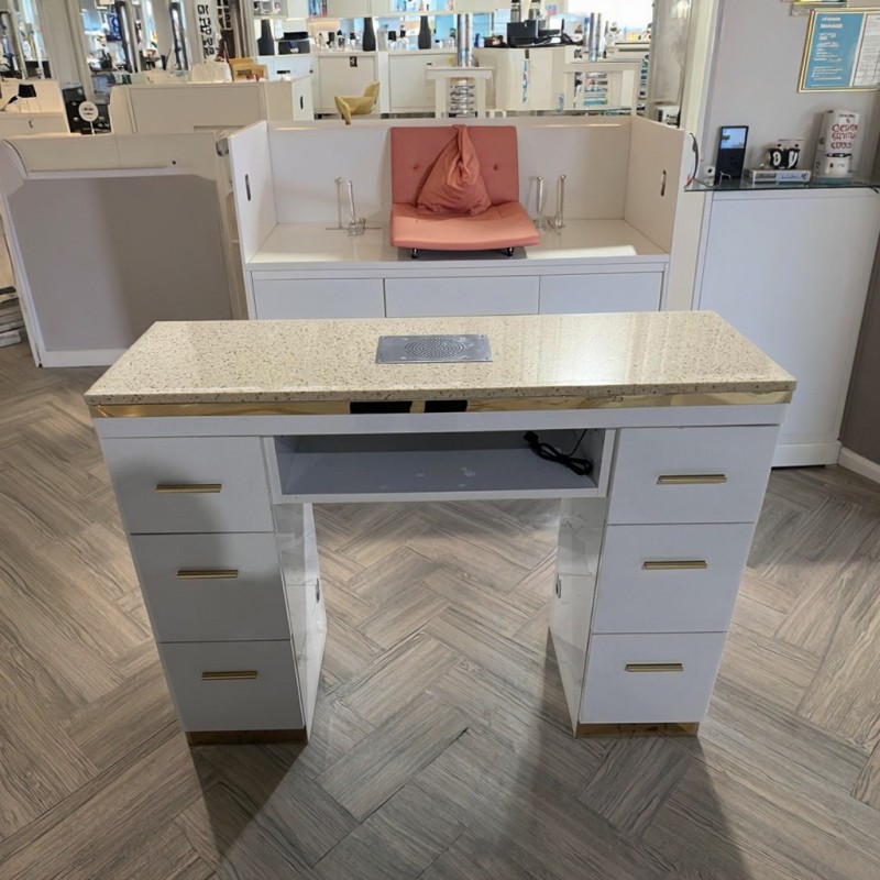 Side view of professional manicure table for nail salon - Nova