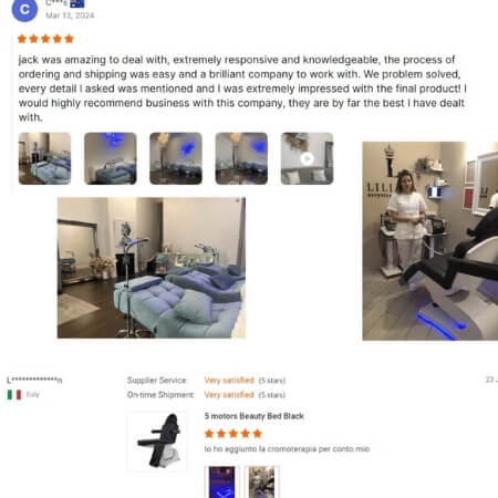 Customers feedbacks about our spa bed3