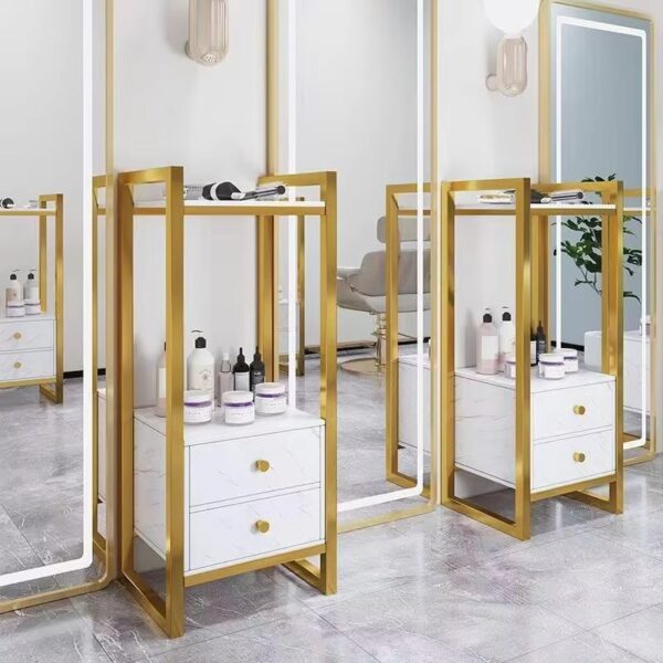 Gold Salon Trolley - Stylish Gold SPA Salon Furniture Trolley by Nova