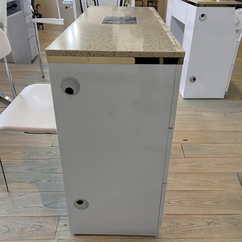 Nova manicure station with storage drawers for nail technician