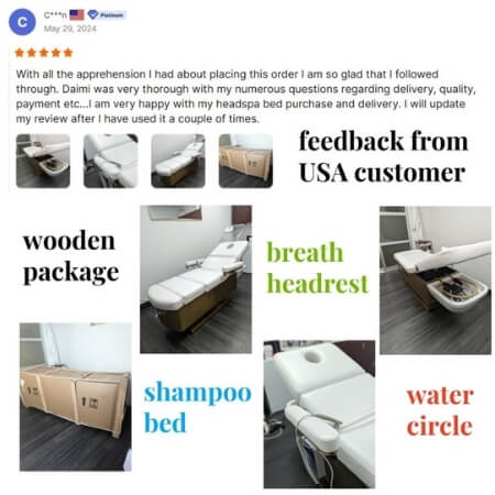 Customers feedbacks about our spa bed4