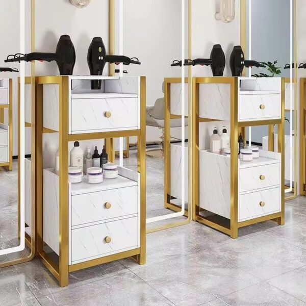 Gold Salon Trolley - Stylish Gold SPA Salon Furniture Trolley by Nova