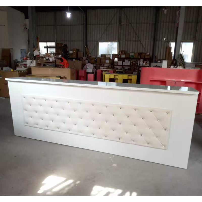 Modern white salon counter table furniture