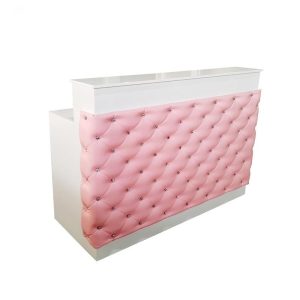 Pink salon reception desk counter front desk