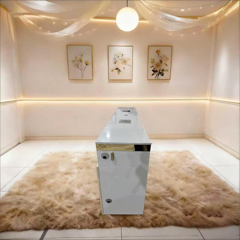 5 Two-person manicure workstation with storage - Nova double nail table