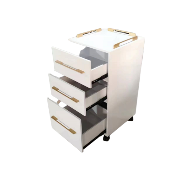 Esthetician Trolley Cart - Barbershop White 3 Tier Beauty Salon Hai by Nova
