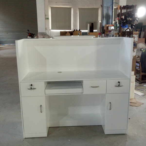 6 Office reception counter wooden salon desk