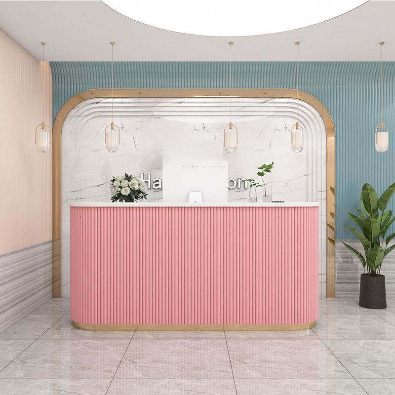 Modern hairdressing salon reception counter