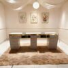 6 Double nail tech desk with built-in storage and shelving - Nova