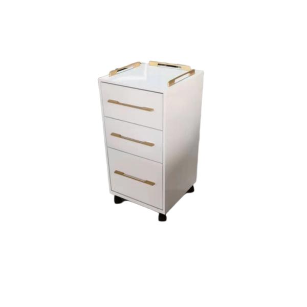 Esthetician Trolley Cart - Barbershop White 3 Tier Beauty Salon Hai by Nova