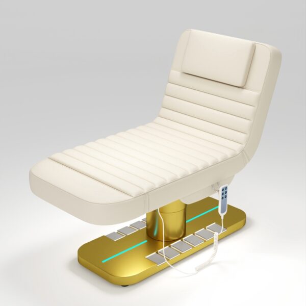 Gold Stainless Steel Base Luxury Electric Beauty Bed Facial Spa Salon ... - Massage Bed | Nova Spa Equipment