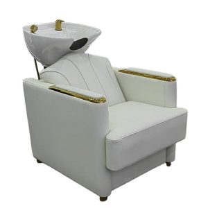 White Gold Barbershop Furniture Head Therapy Spa Washing