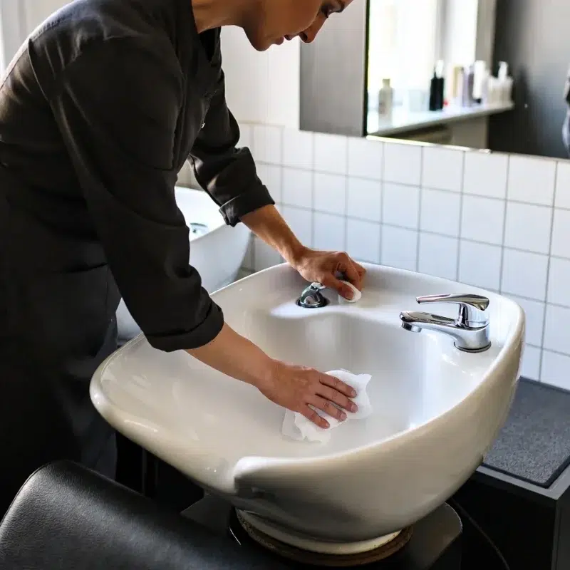 Tips for Cleaning and Maintaining Salon Shampoo Bowls in a professional hair salon
