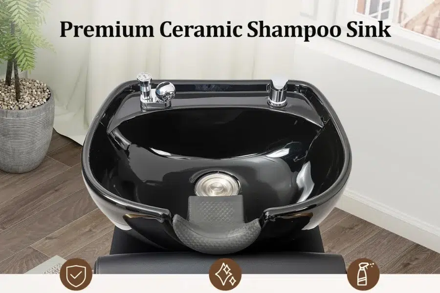 Ceramic shampoo bowl - Premium material, resistant to stains and fading