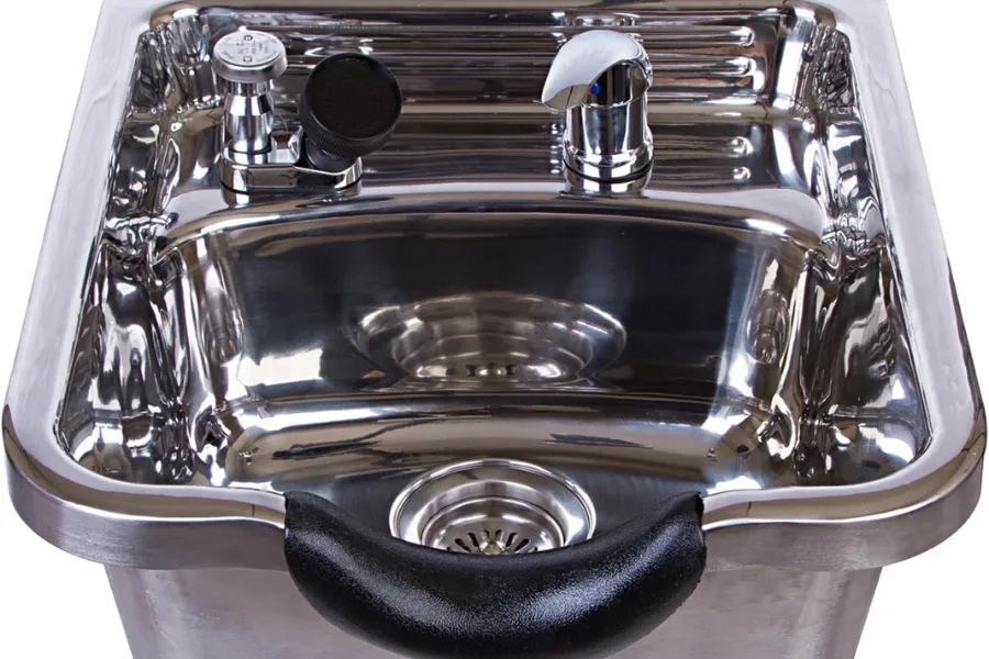Stainless steel shampoo bowl - Hygienic, durable, and sleek