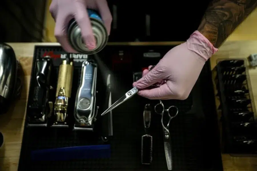 Tool sanitation setup included in Barber Essentials, 13 Supplies You’ll Need for Your Barbershop