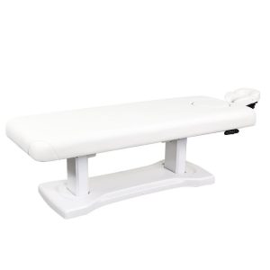 White Electric Massage Bed with Detachable Head Rest for Salon Spa Adj... - Medical Treatment Bed | Nova Spa Equipment
