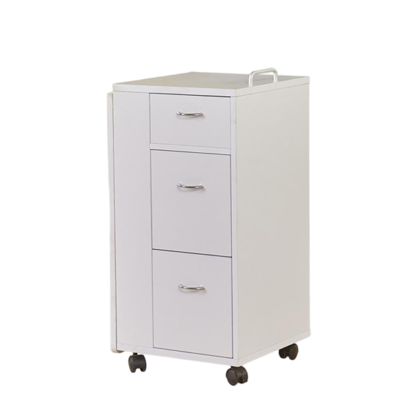 1 Painted finish nail table with storage drawers - Nova manicure station