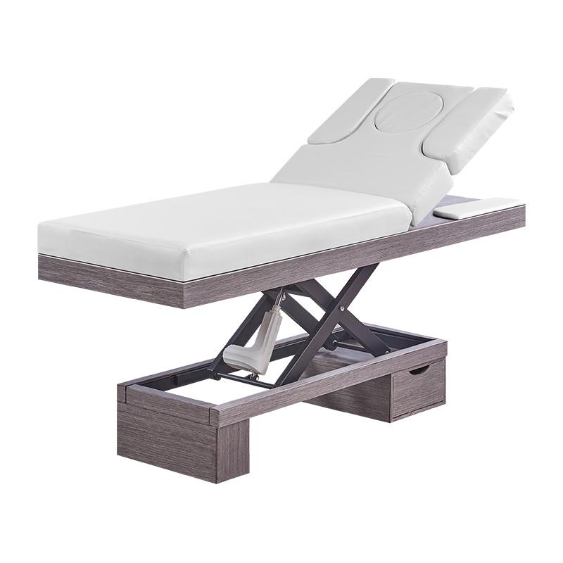 Wooden Base Massage Table Height Adjustable Electric Spa Beauty Facial... - Massage Bed | Nova Spa Equipment