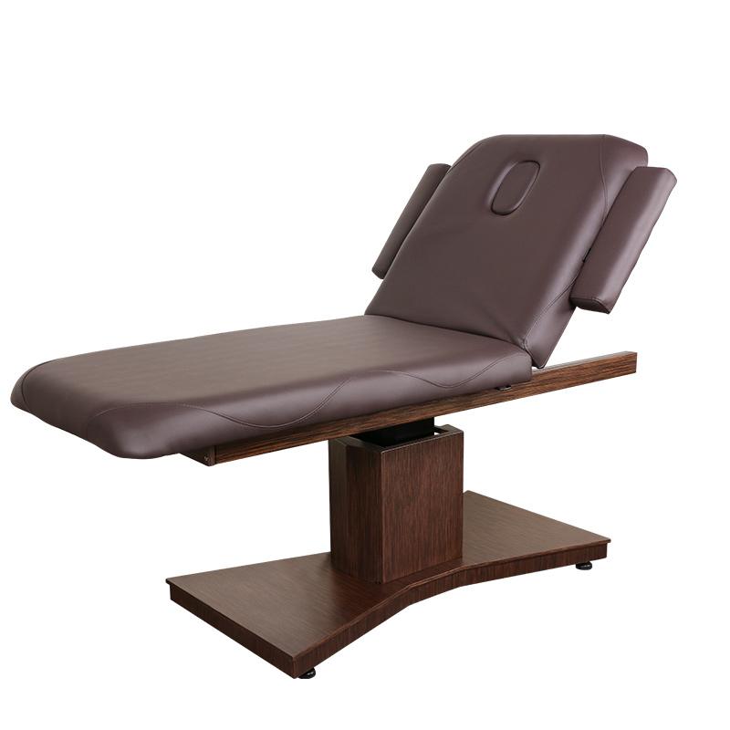 Electric Massage Table Couch Wood Grain Base with Adjustable Height fo... - Massage Bed | Nova Spa Equipment