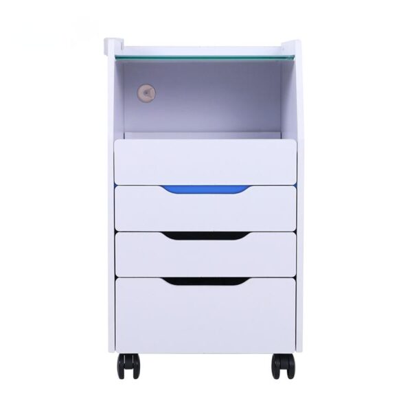 Glass Salon Trolley - Luxury Pedicure Trolley with LED Cold Li by Nova