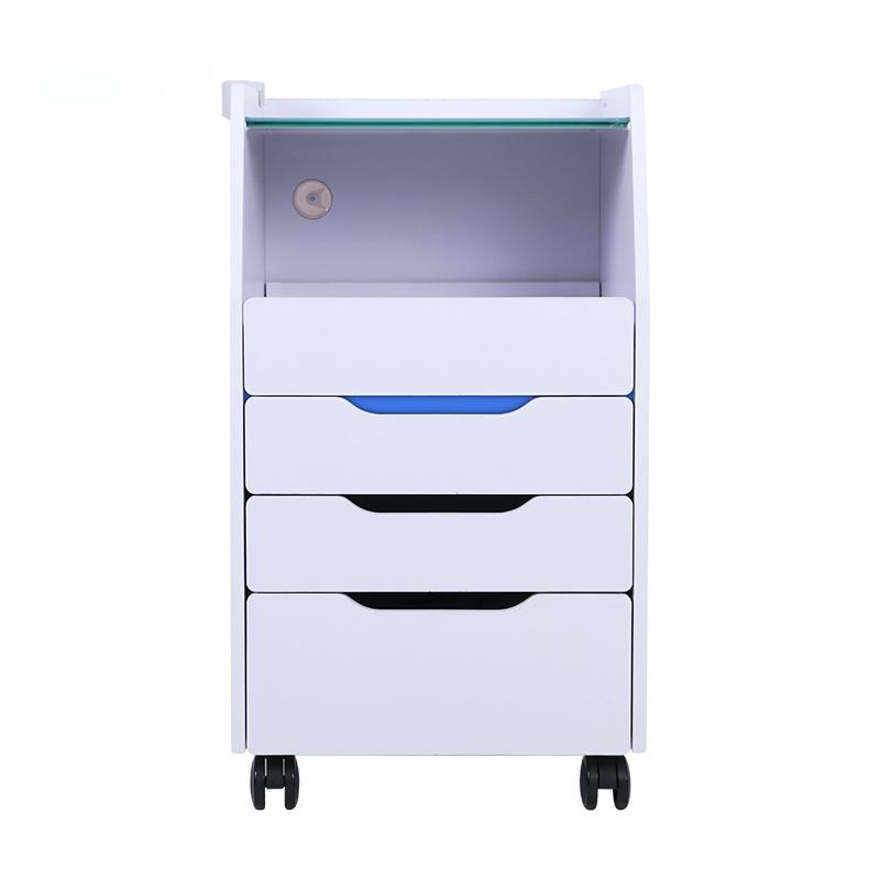 Glass Salon Trolley - Luxury Pedicure Trolley with LED Cold Li by Nova
