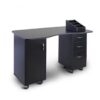 Modern manicure table with wood and metal frame - Nova nail station