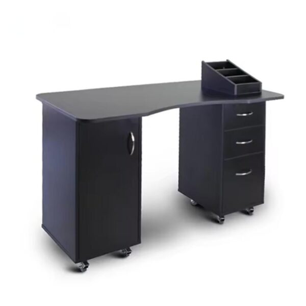 Modern manicure table with wood and metal frame - Nova nail station