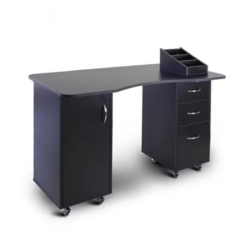 1 Modern manicure table with wood and metal frame - Nova nail station