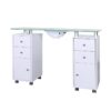 1 MDF manicure table with dust collector and double storage drawers - Nova