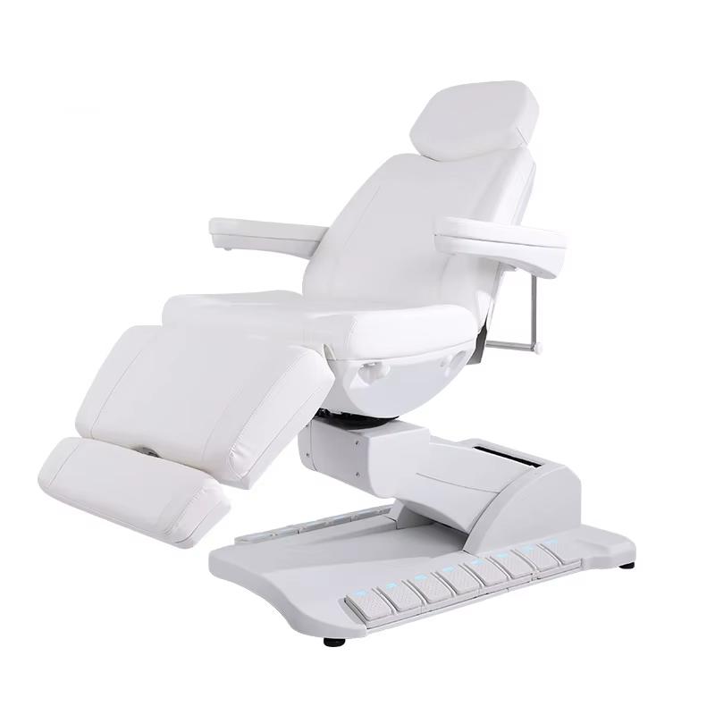 4 Motors Pure White Electric Gynecology & Physiotherapy Chair with Pap... - Medical Treatment Bed | Nova Spa Equipment