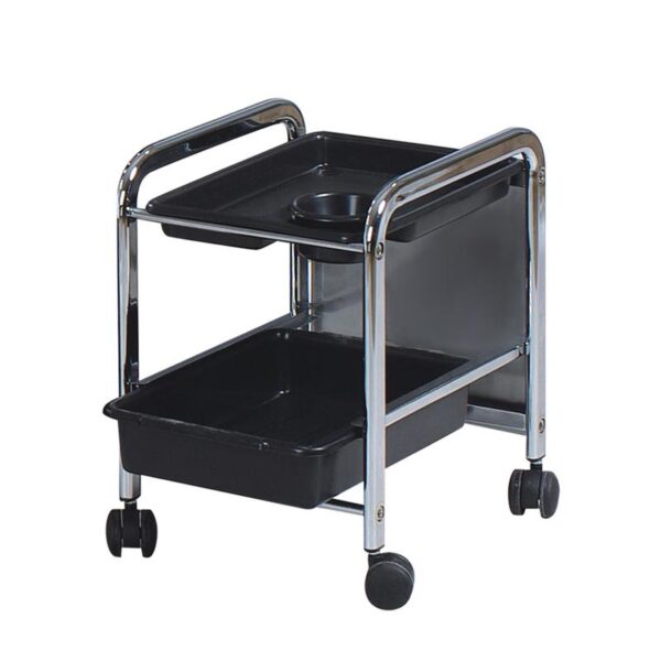 1 Plastic Salon Trolley - Modern Black Beauty Salon Trolley Cart w by Nova