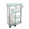 Glass Salon Trolley - Luxury Orginal Glass Barber Trolley Cart by Nova