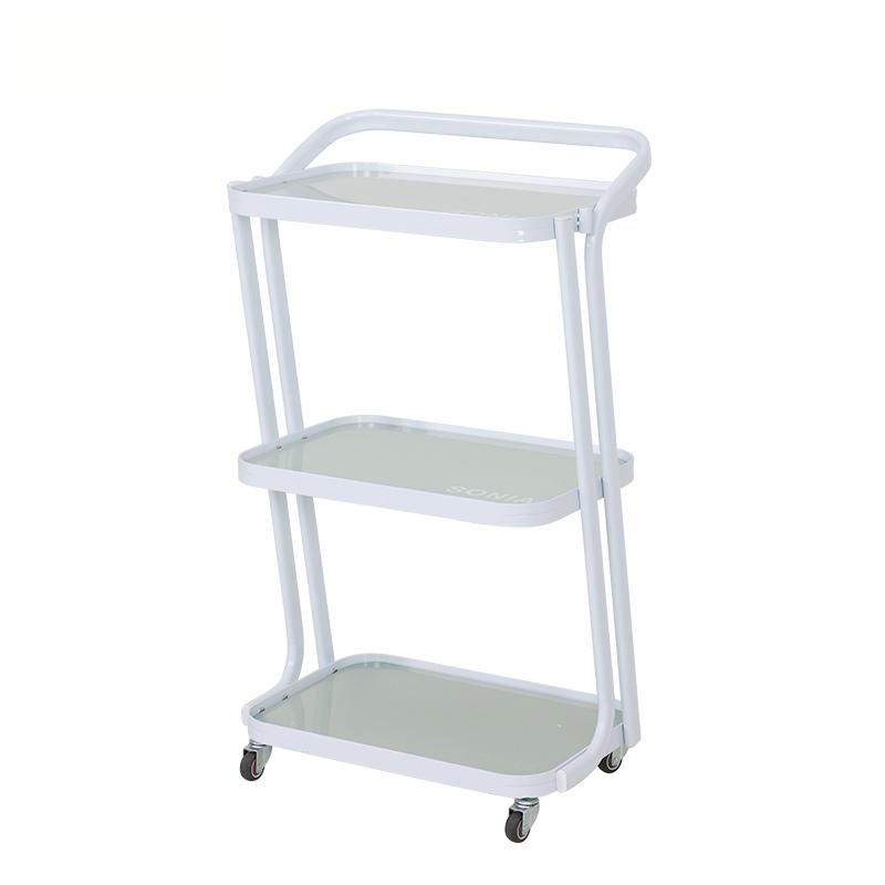 1 Glass Salon Trolley - Beauty Salon Trolley Roll Cart Glass Low by Nova